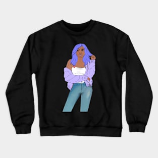 black girl sketch | original by. MMJ49 Crewneck Sweatshirt